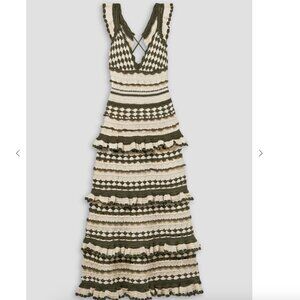 ZIMMERMANN Devi ruffled crocheted cotton midi dress
